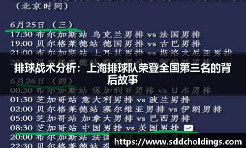 排球战术分析：上海排球队荣登全国第三名的背后故事